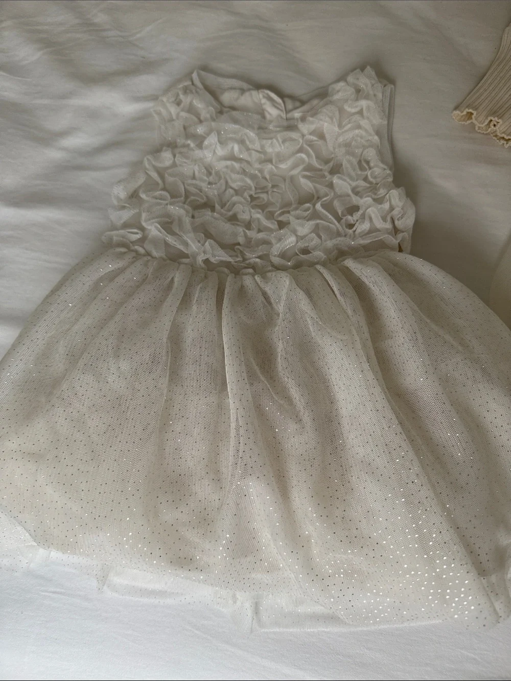 Zara Cream Tulle Ruffle Bodice dress size 18-24 months and Cat & Jack 12 months